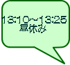 13:10〜13:25 昼休み